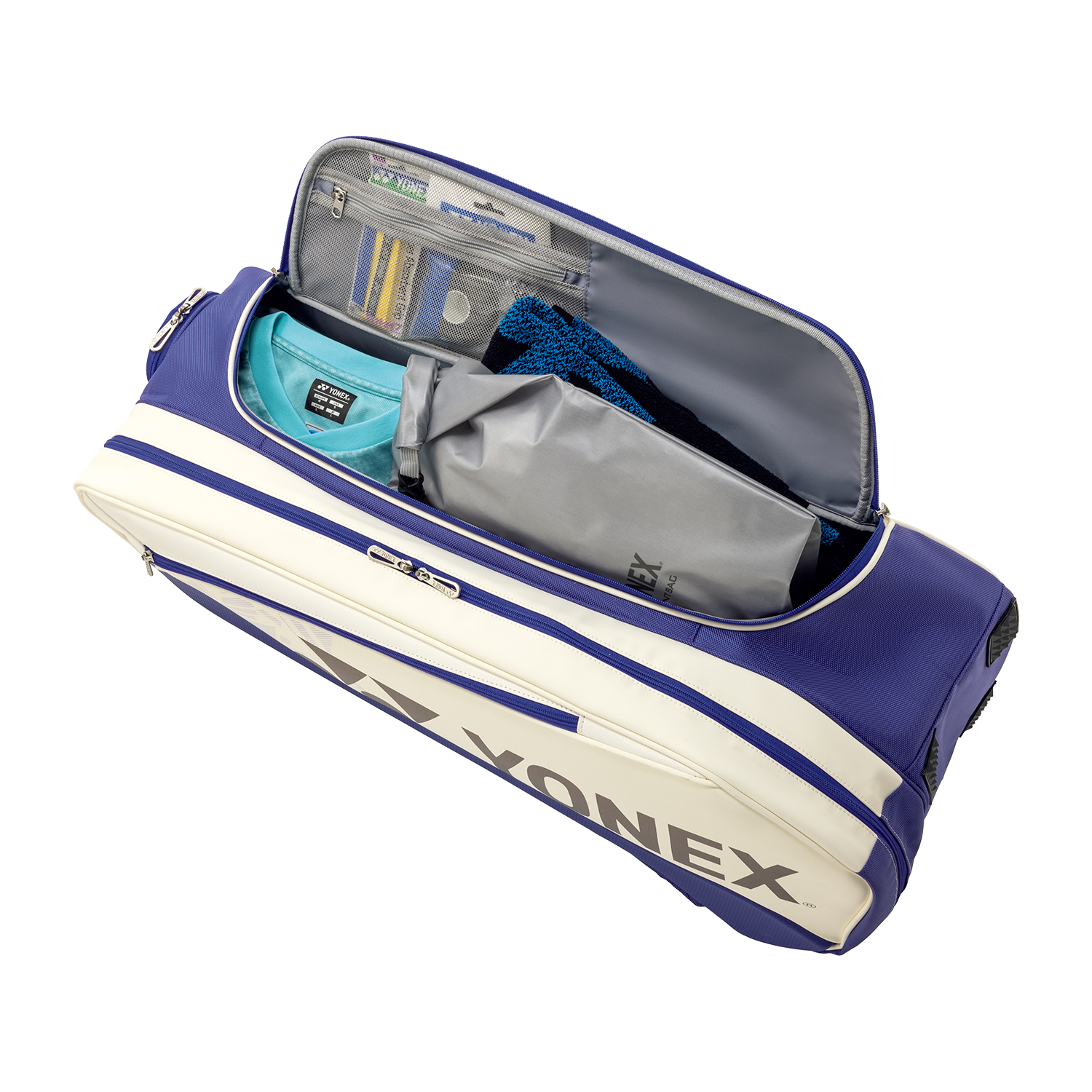 Yonex Expert Badminton/ Tennis Racquet Bag (6pcs) BA02526EX White/ Deep Blue