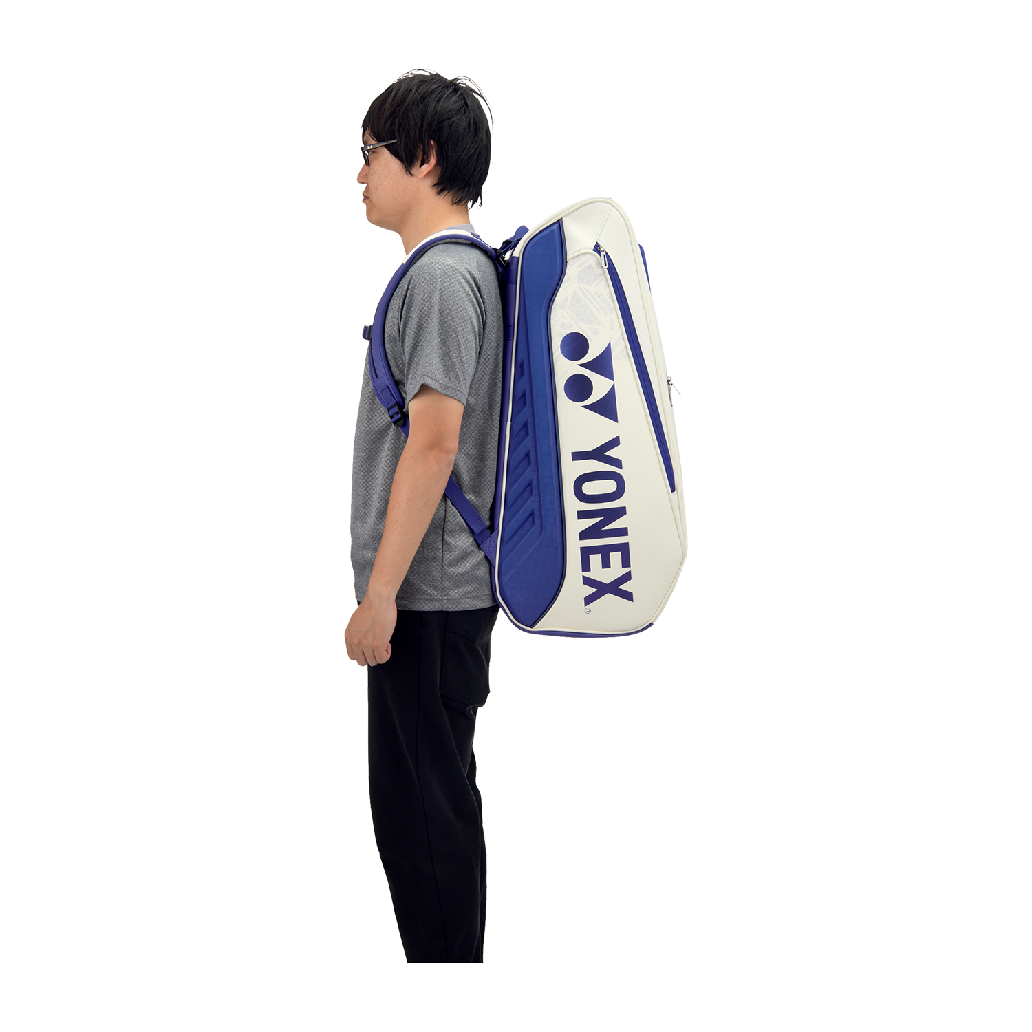 Yonex Expert Badminton/ Tennis Racquet Bag (6pcs) BA02526EX White/ Deep Blue