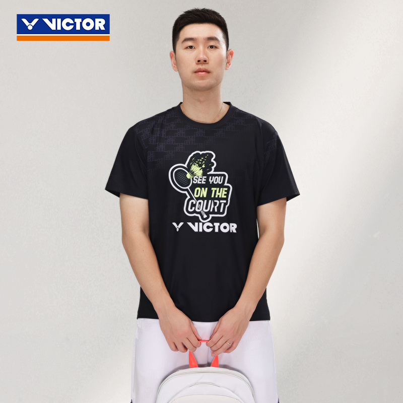 Victor Badminton Sports Shirt T-45016 C Black UNISEX