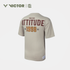 Victor X LZJ Badminton/ Sports Fashion Oversized Shirt T-4503LZJ H Brown Grey MEN'S