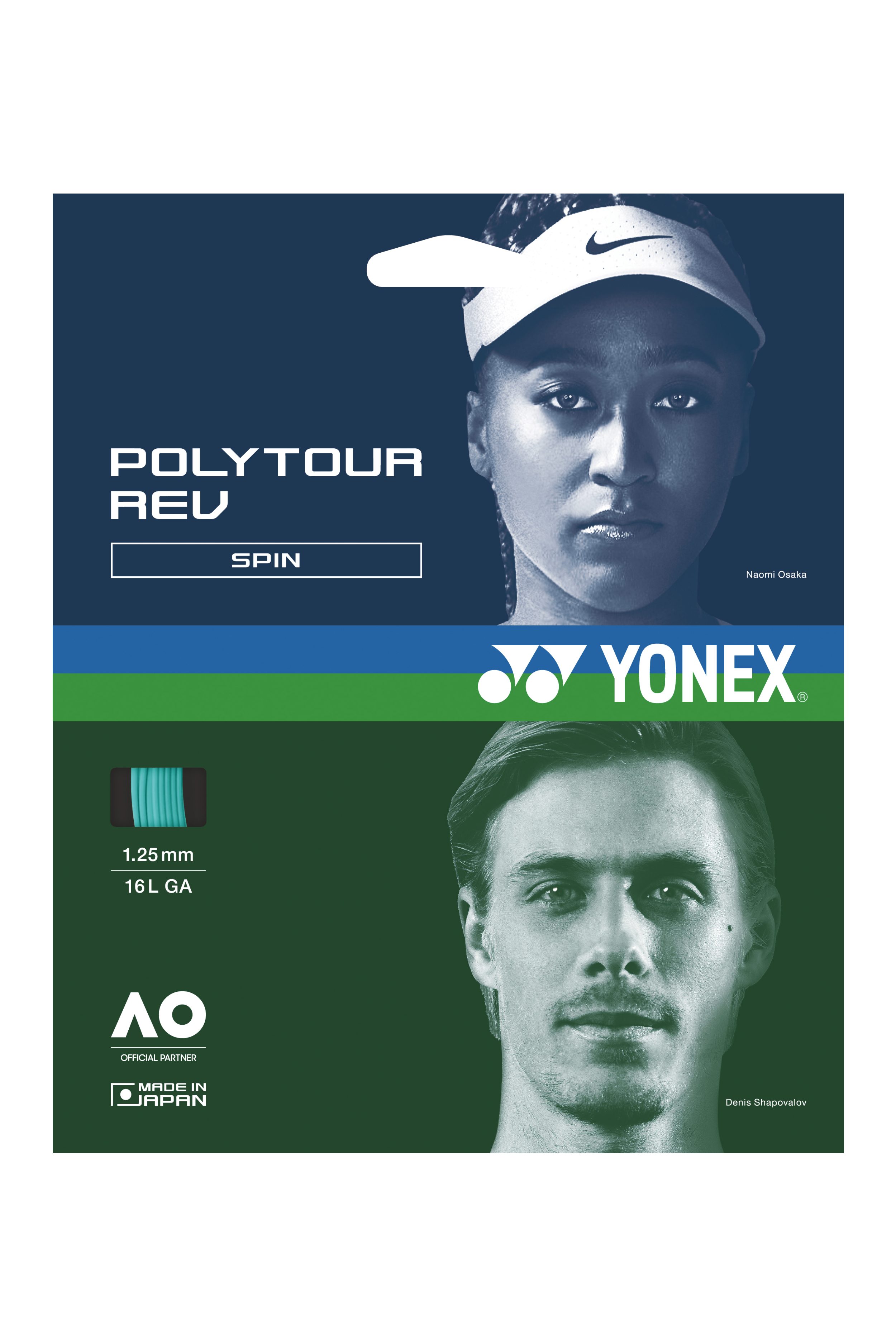 Yonex Polytour Rev 1.25 Tennis String Single Pack