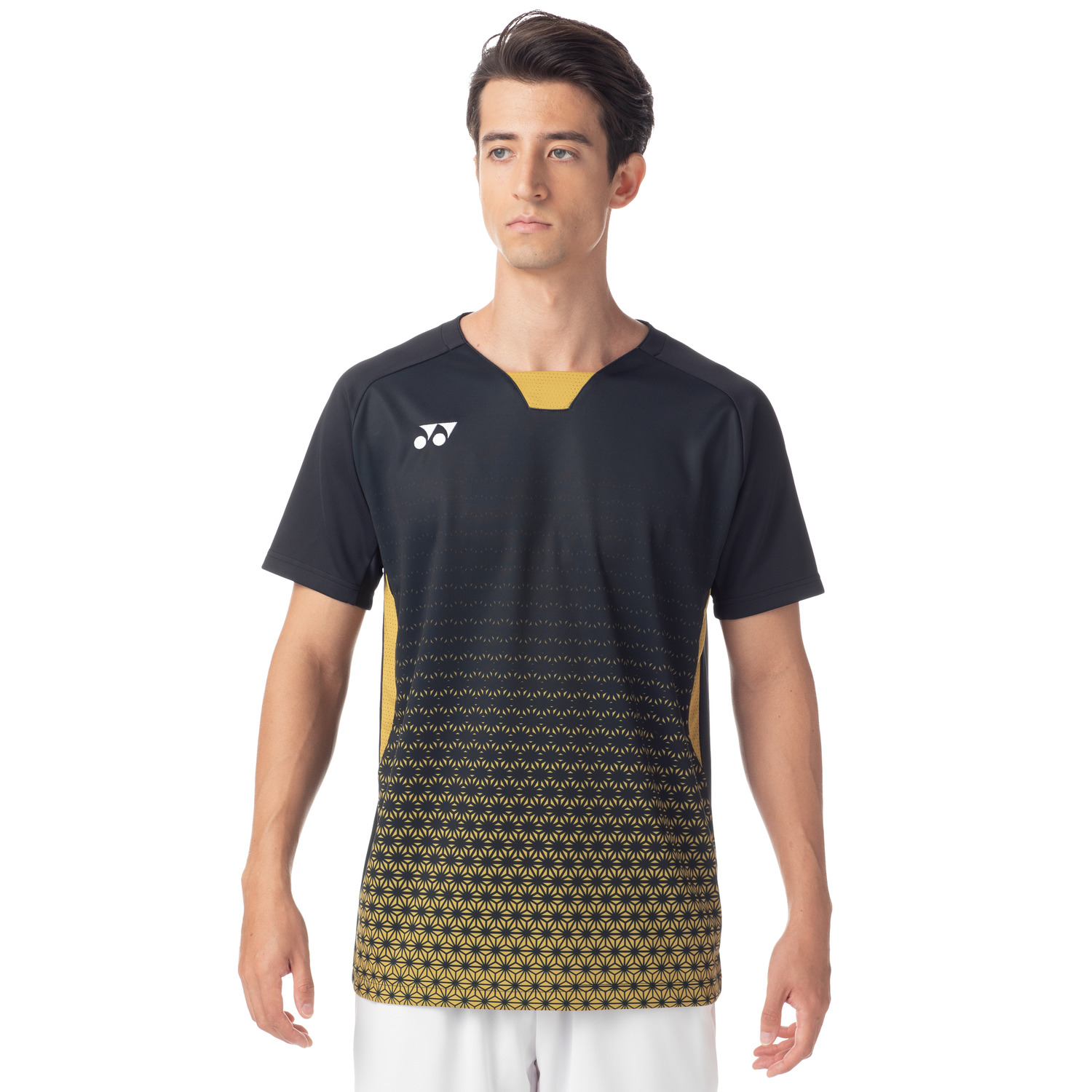 Yonex Japan National Badminton/ Sports Shirt 10615YX Black/ Gold MEN'S